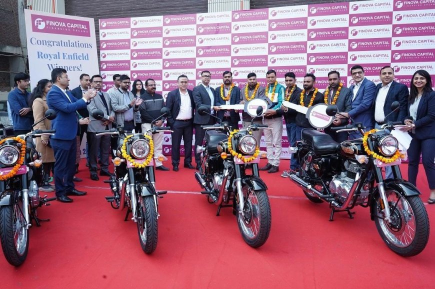 Finova Capital hands over keys of Royal Enfield to outstanding winners